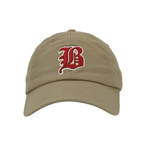 Boston Gothic B Dad Hat, Embroidered Low Profile Baseball Cap for Women Men - color: Khaki