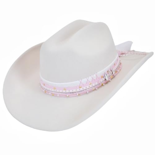 Cowboy Hat for Men and Women - Cattleman Wide Brim Western Cowgirl Hat with Gift Packaging - color: Beige-02, size: 7 1/8-7 1/4
