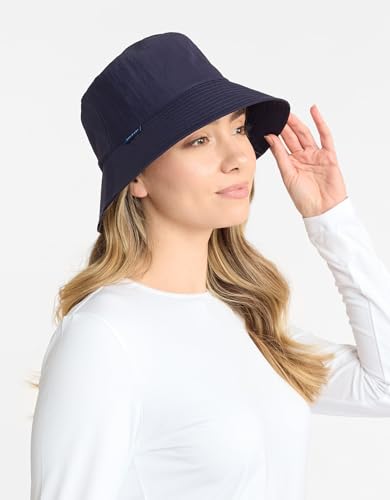 Solbari Unisex Bondi Bucket Hat UPF 50+ - color: Navy, size: Small-Medium