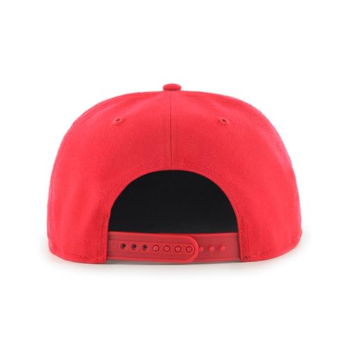 47 MLB Sure Shot Captain Hat Adjustable Structured 6-Panel Snapback Hat Cap, Adult One Size Fits All - color: Cincinnati Reds