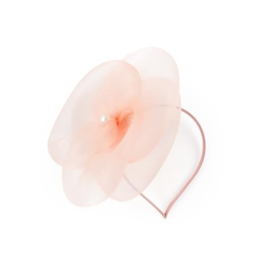 Gionforsy Women Fascinators Hats Tea Party Hats Accessories for Women - color: Champagne Pink