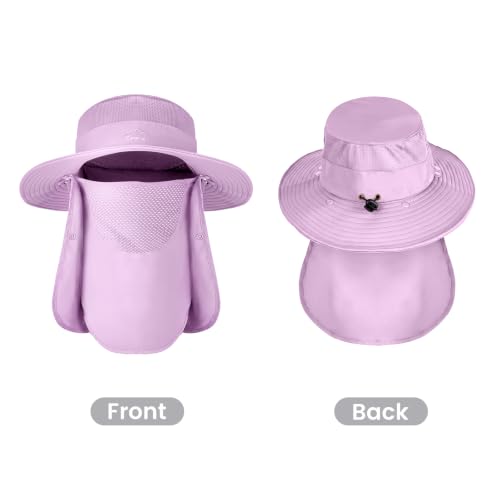 Sun Hats for Men Women UPF 50+ Waterproof Bucket Hat - color: Purple