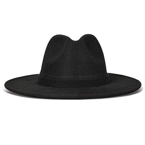 Lucky Brand Womens Ranger Hat | Wide Brim | Felt | Rancher | Americana | Western Inspired | Classic | Fashion | Cowboy - color: Ranger W/ Clip - Black