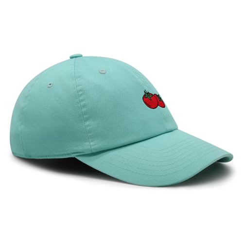 JPAK Two Tomatoes Premium Dad Hat Embroidered Cotton Baseball Cap Vegetables Embroidery - color: Mint