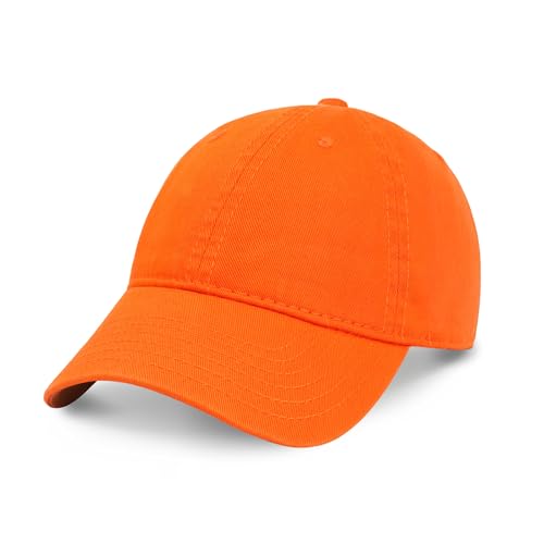 CHOK.LIDS Everyday Premium Cotton Dad Hat Adjustable Baseball Cap Unisex - color: Orange