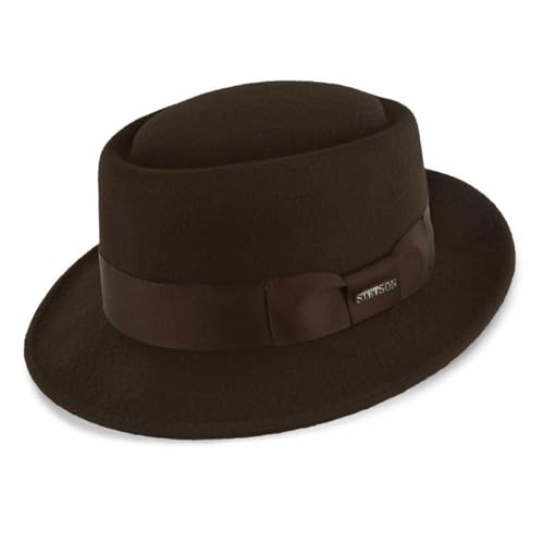 Stetson Cranston Men's Wool Dress Hat - color: Chocolate, size: Large