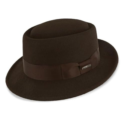 Stetson Cranston Men's Wool Dress Hat - color: Chocolate, size: Small