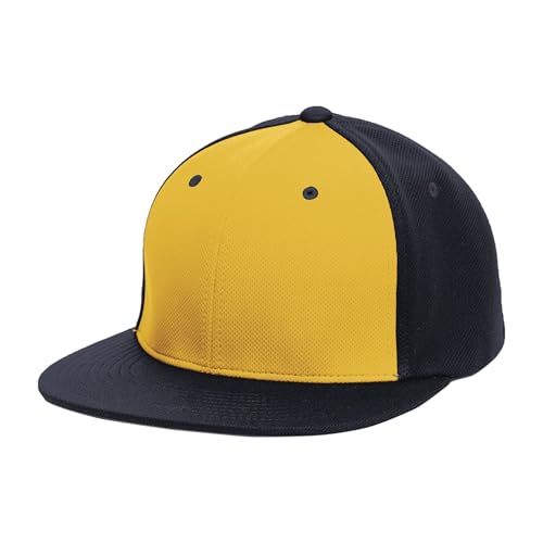 Pacific Headwear Unisex-Adult Pacific Headwear Premium P-tec Flexfit® Cap - color: Gold/Navy/Navy, size: X-Small