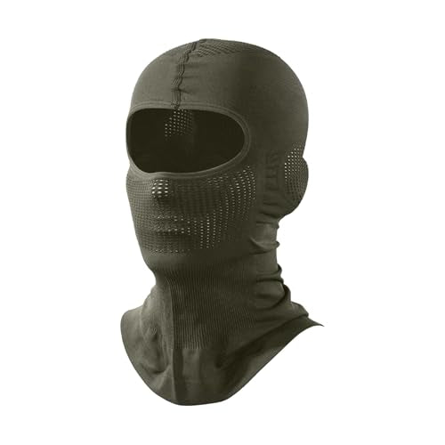 Lightweight Motorcycle Balaclava Shiesty Ninja Mask - Ski Face Mask - color: Army Green