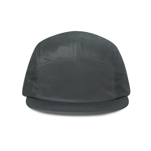 CLAPE Quick Dry 5 Panel Hat, UV Protection Short Flat Bill Baseball Cap Ajustable Unstructured Camper Hat for Outdoor Sport - color: Bsap2523-grey