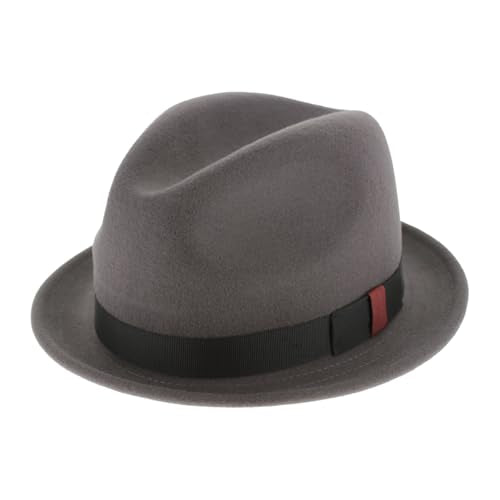 Hats in the Belfry Paine Stingy Brim Fedora - color: Grey, size: Large