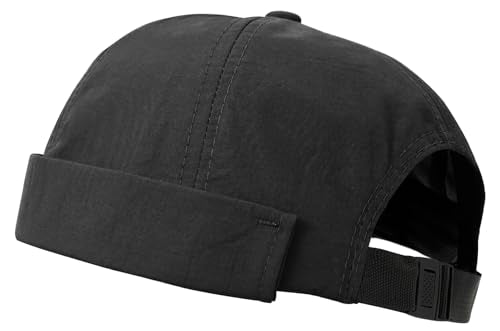 Brimless Hats Quick Drying Docker Caps Beanie Unisex - color: Black