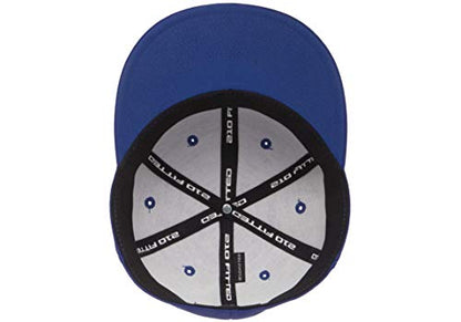 Flexfit Men's Flexfit 210 Fitted Flat Bill Cap Hat - color: Royal, size: Large-X-Large