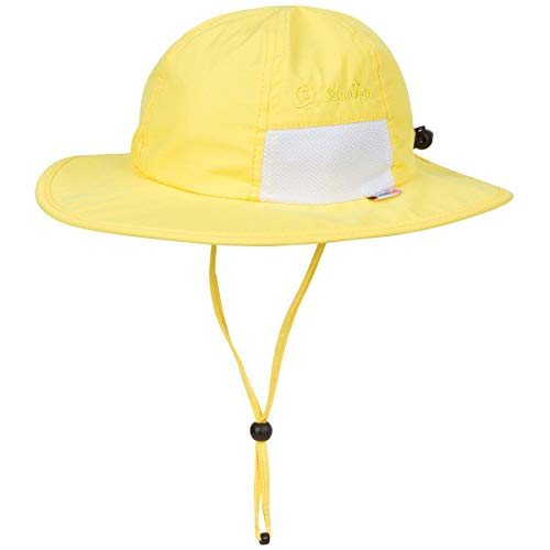 SwimZip UPF 50 Kids' Wide Brim Sun Hat, Sun Protection Hat - Baby & Toddler - color: Yellow, size: 6-24 Months