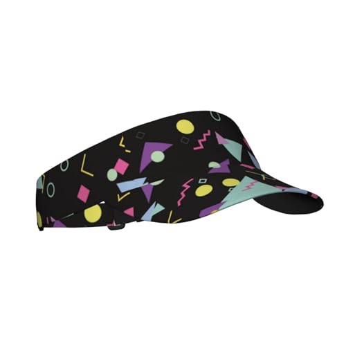 Sports Sun Visor Hats Adjustable Men Women Lightweight Packable Cooling Empty Top Visor Hat for Running, Tennis, Golf - color: 80s 90s
