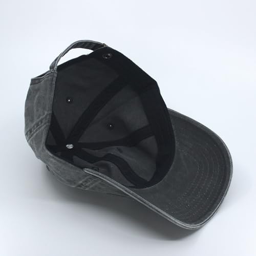 Classic Blank Dad Hat Cotton Adjustable Strap Baseball Cap - color: Charcoal Gray Washed