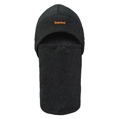 Timberland Men’s 2-in-1 Fleece Balaclava - Water Resistant, Convertible Hood with Face Cover, Soft Fleece for Cold Weather - color: Black