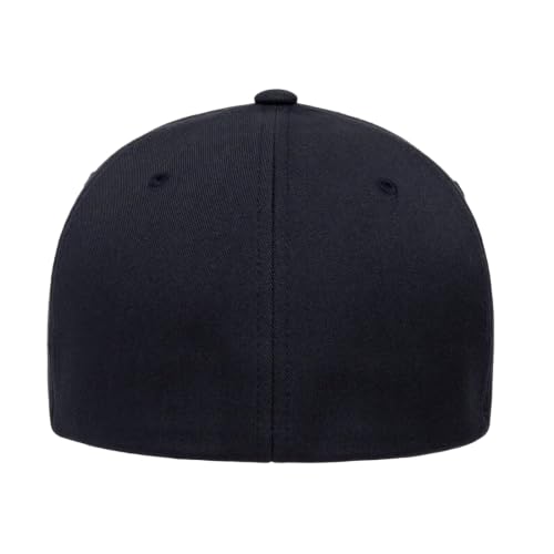 Flexfit NU Tri-Layer Athletic Fitted Baseball Cap with Seam-Sealed Taping - color: Dark Navy, size: Small-Medium