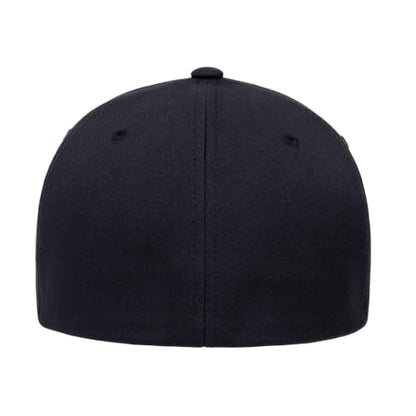 Flexfit NU Tri-Layer Athletic Fitted Baseball Cap with Seam-Sealed Taping - color: Dark Navy, size: Small-Medium