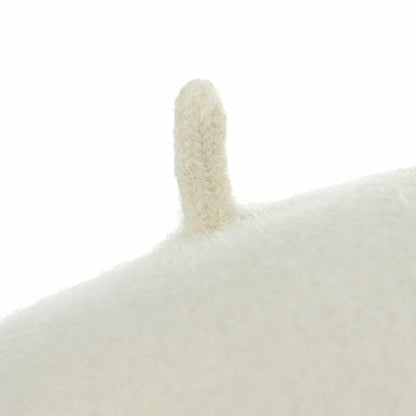 Kids Girls French Beret Hat Artist Hat Solid Warm Beanie Cap Winter Autumn - color: Off-white