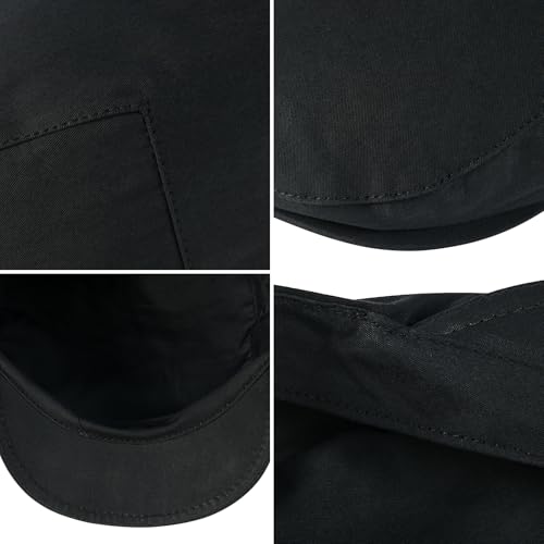 Toddler Cotton Golf Newsboy Cap - color: Black, size: 2-3T