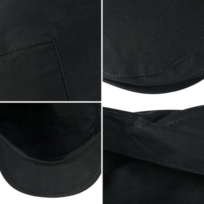 Toddler Cotton Golf Newsboy Cap - color: Black, size: 6-24 Months