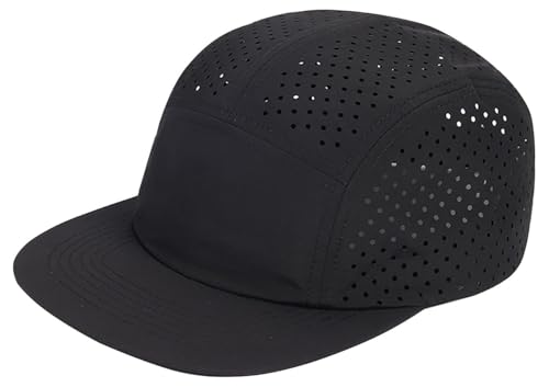 COOLSOME Five Panels Hat Basic Daily Wear Breathable Mesh Airy Quick Dry Cap - color: Laser Mesh/Gray+black L Size 60-62cm
