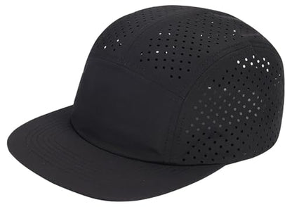 COOLSOME Five Panels Hat Basic Daily Wear Breathable Mesh Airy Quick Dry Cap - color: Laser Mesh/Gray+black L Size 60-62cm