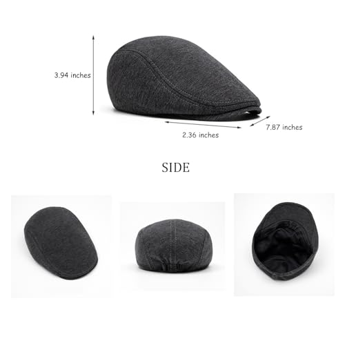 DOOVID Men's Newsboy Cap Retro Classic Beret Ivy Irish Gentleman Hat Cabbie Flat Cap - color: 1 Pair Royal Blue