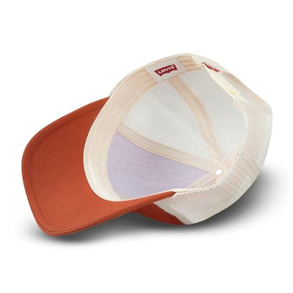 Levi's Men's Classic Style Logo Trucker Hat - Adjustable Lightweight - color: Orange