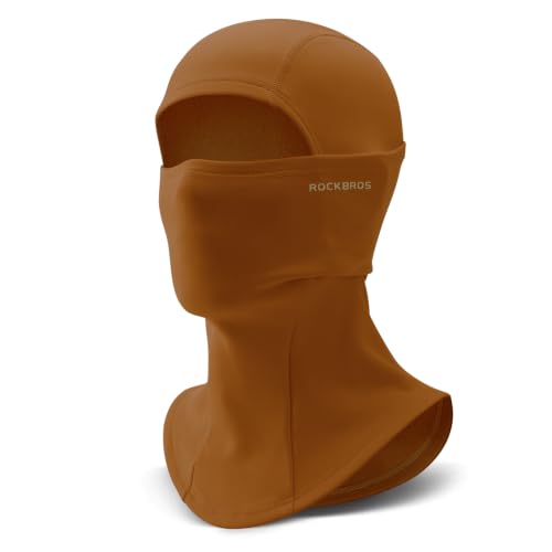 ROCKBROS Windproof Thermal Balaclava Ski Mask for Men and Women Cycling - color: Chestnut Brown
