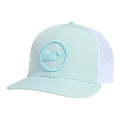 vineyard vines Whale Dot Performance Trucker - color: Aqua Haze