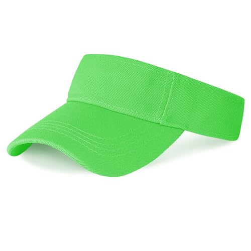 Marrywindix 1 Piece of Sport Wear Athletic Visor Sun Sports Visor Hat Visor Adjustable Cap for Women and Men - color: Grass Green