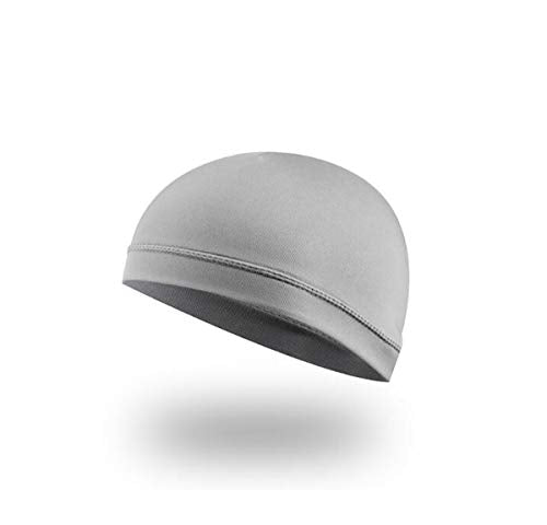 Helmet Skull Caps Sport Cycling Sweat Wicking Helmet Liner Quick Dry Running Hat for Men and Women - color: Light Grey