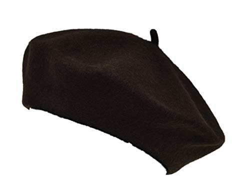 French Style Lightweight Casual Classic Beanie Solid Color Wool Beret - color: Brown