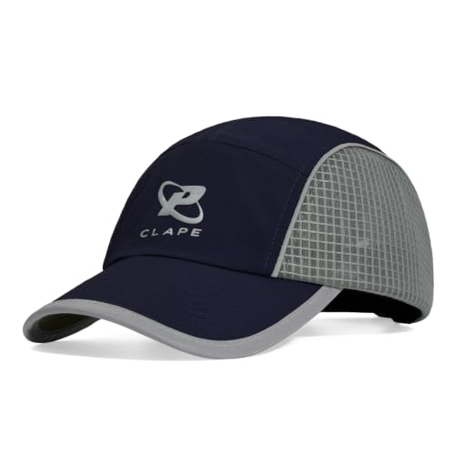 Croogo 5 Panel Running Hat Quick-Drying Lightweight Mesh Baseball Cap - color: Navy