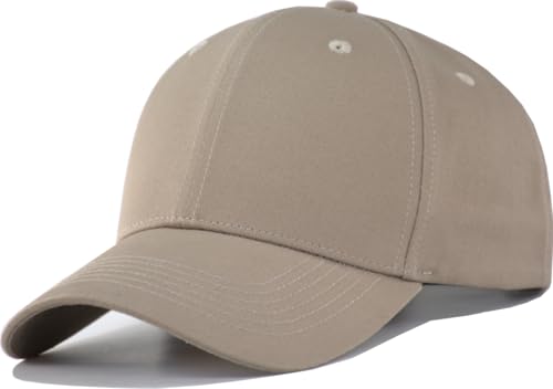 XL XXL 3XL Oversize Baseball Hat for Big Head Men – Adjustable Cotton Golf Ball Cap Fits Larger Sizes 7 3/8-8 1/8 - color: Lightkhaki