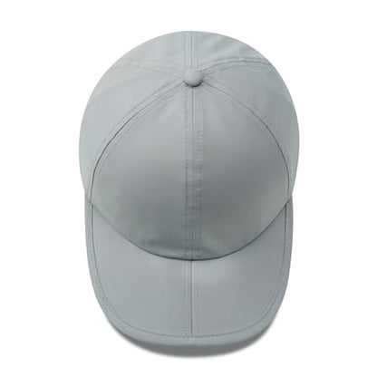 Clakllie Quick Dry 5 Panel Cap for Men Summer Folding Outdoor Hat Breathable Baseball Cap Unstructured Running Hiking Hats - color: Cduk-bssq2582-grey