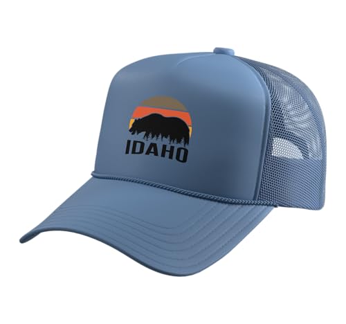 Idaho Trucker Hat with Adjustable Mesh Back - color: Light Blue