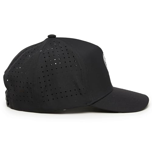 Funky Junque Mens High Crown Golf Hat, Performance Golf Cap - color: Eight Ball - Black