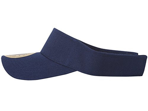 TOP HEADWEAR Solid Adjustable Blank Visor - color: Navy