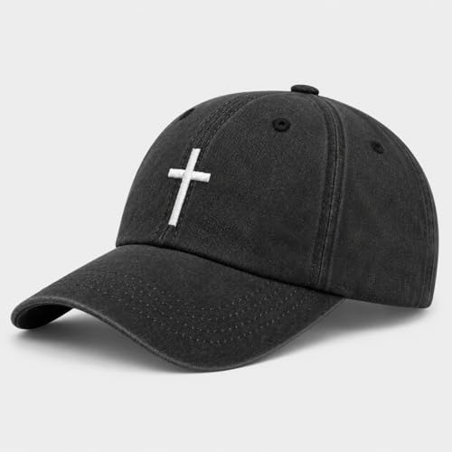 Man of God Husband Dad Embroidered Hat Camping Caps for Women - color: Jesus Cross 27