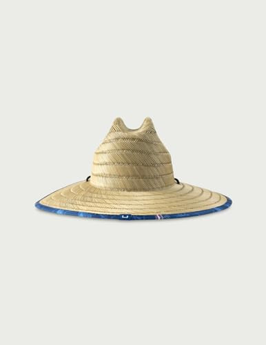 HUK Men's Straw Hat, Wide Brim Fishing & Beach Hat for Men - color: Fish and Flags - Set Sail