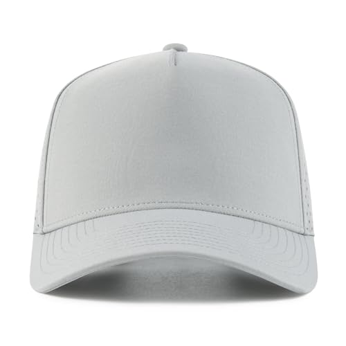 BOTVELA Men Adjustable Snapback Laser Cut Mesh Baseball Cap - color: Grey
