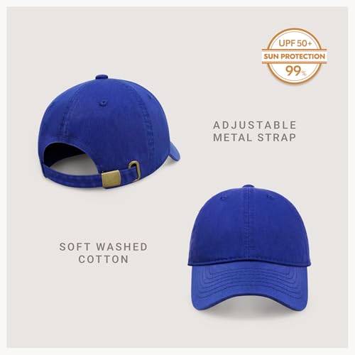 CHOK.LIDS Everyday Premium Cotton Dad Hat Adjustable Baseball Cap Unisex - color: Royal Blue
