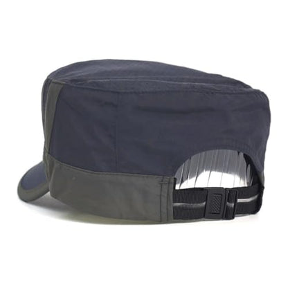 FASHIXD Mesh Military Hat for Men Summer Army Cap Quick Qry Short Bill Hat Cadet Caps - color: Navy Blue