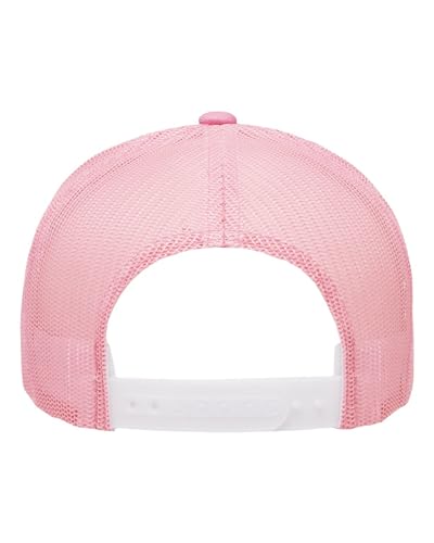Go All Out Arizona Flag with Classy Gold Trim Arizona Pride Dad Deluxe Trucker Flatbill Baseball Structured Embroidered Hat - color: Pink