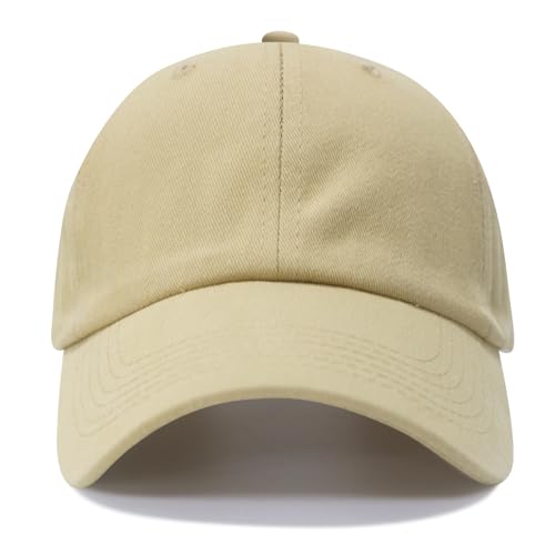 NPQQUAN Original Classic Low Profile Baseball Cap Golf Dad Hat Adjustable - color: Dark Khaki