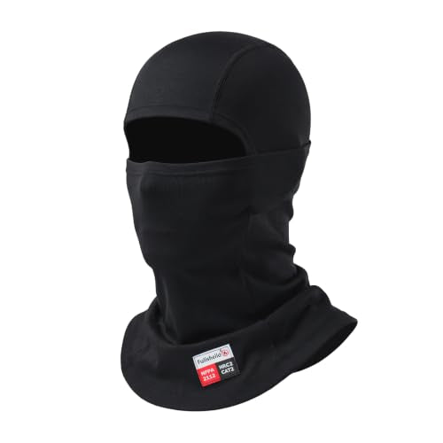 Fullsheild FR Balaclava CAT2 7oz Flame-Retardant Cotton Face Mask, NFPA2112 - color: Black