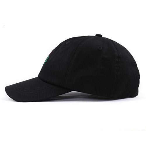 Rose Embroidered Dad Hat Women Men Cute Adjustable Cotton Floral Baseball Cap